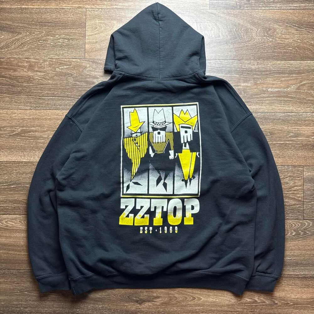 Black ZZ Top Tour Graphic Hoodie